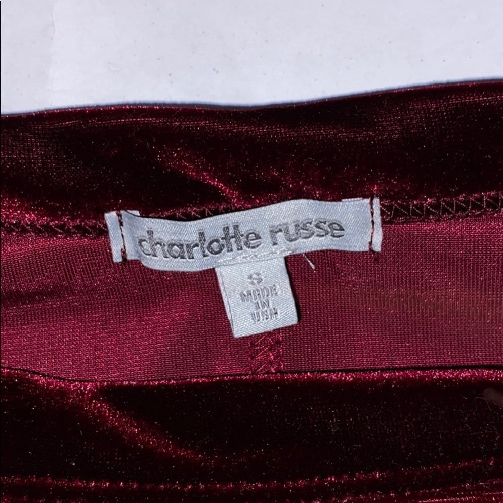 Red velvet top - Picture 5 of 5